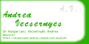 andrea vecsernyes business card